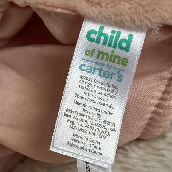 NWT Carters Peach White Panda Baby Lovey Security Blanket Plush #68197 2021 - Picture 4 of 7